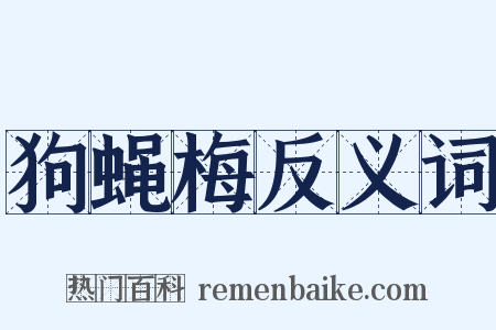 狗蝇梅反义词是什么意思的图片